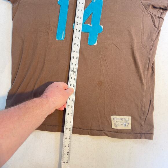 Aeropostale 1987 Varsity T-Shirt Woman's Large Distressed Vintage Look Cotton - Picture 10 of 12